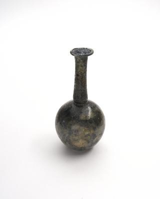 Glass flask, Roman, 151-1300AD (see below)