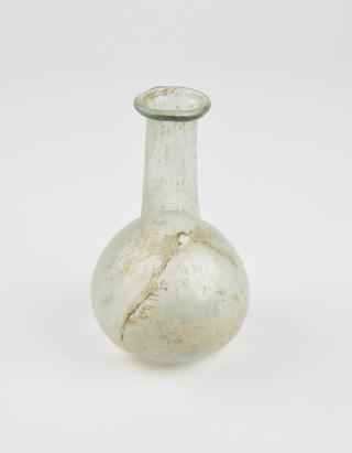 Glass flask, Roman, 151-300AD