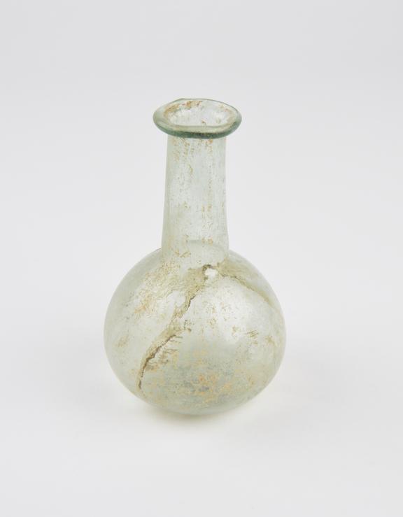 Glass flask, Roman, 151-300AD