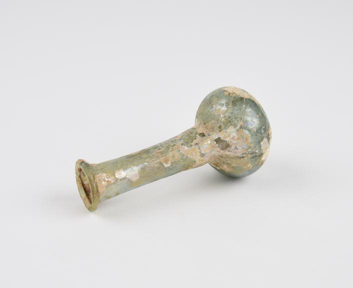 Glass unguent bottle, Roman, 151-300 AD