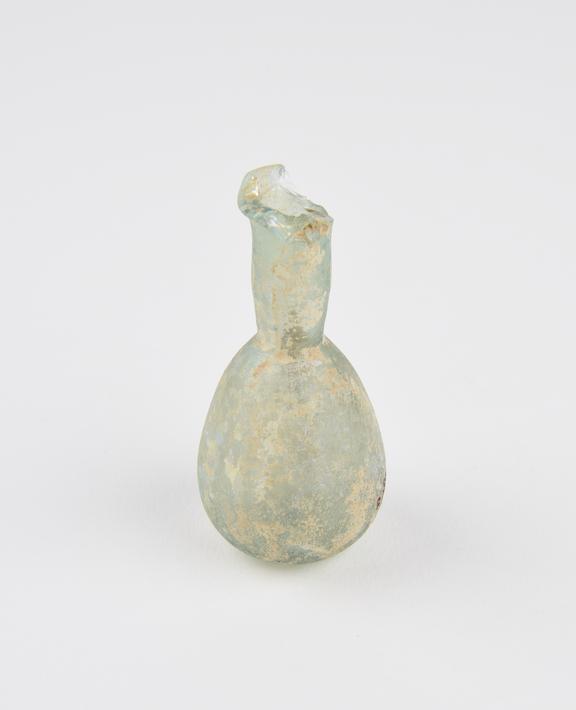 Glass unguent bottle, Roman, 151-300AD