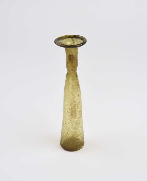 Glass bottle, green, Roman, 151-300 AD