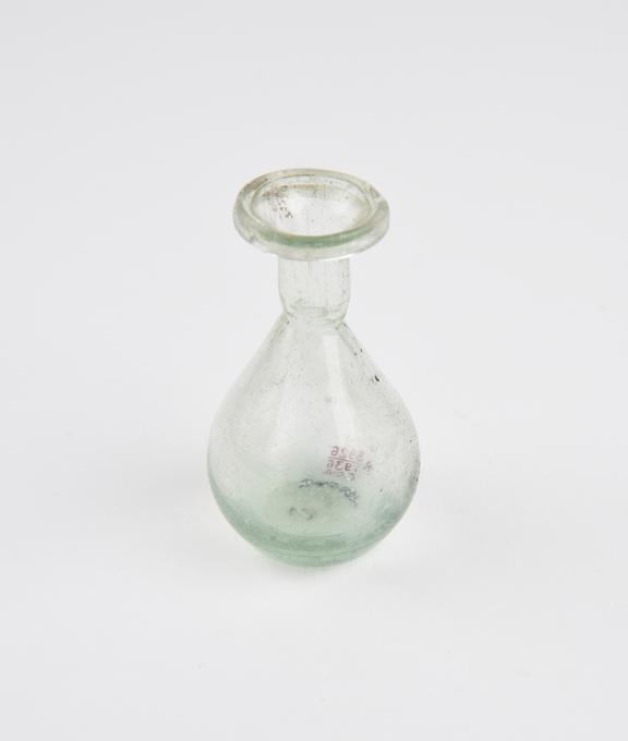 Glass unguent bottle, Roman, 151-300AD