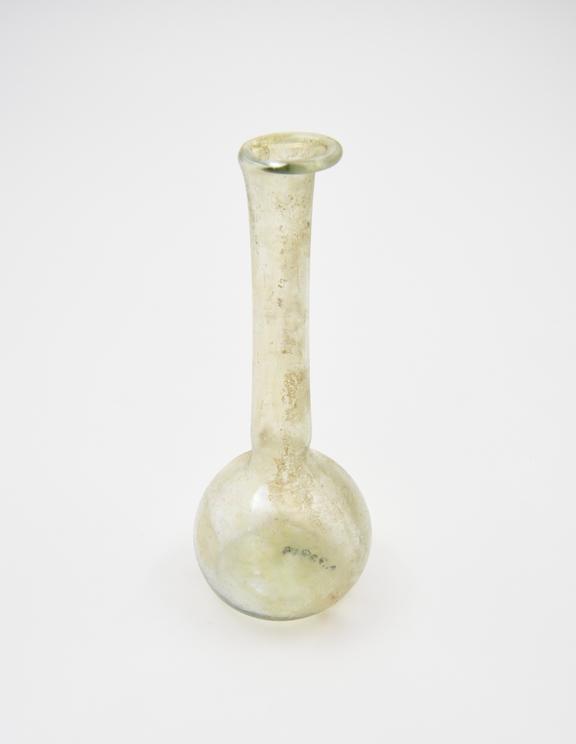 Glass unguent bottle, Roman, 151-300AD