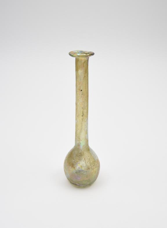 Glass unguent bottle, Roman, 151-300AD