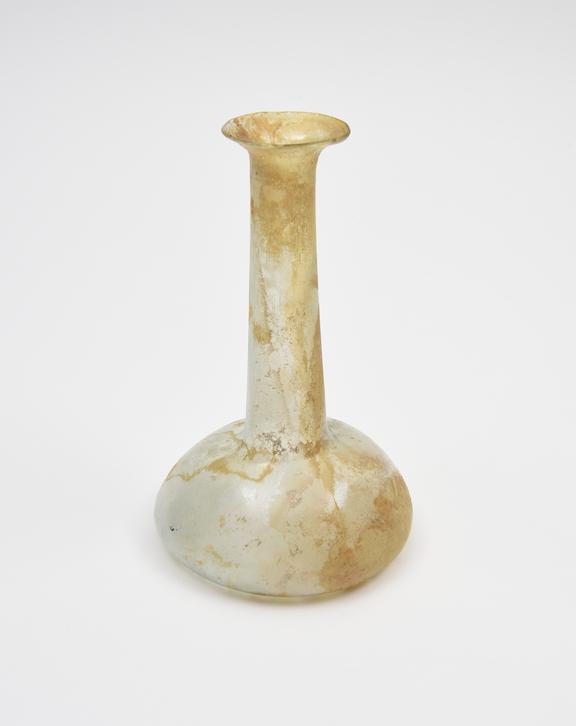 Glass unguent bottle, Roman, 151-300AD