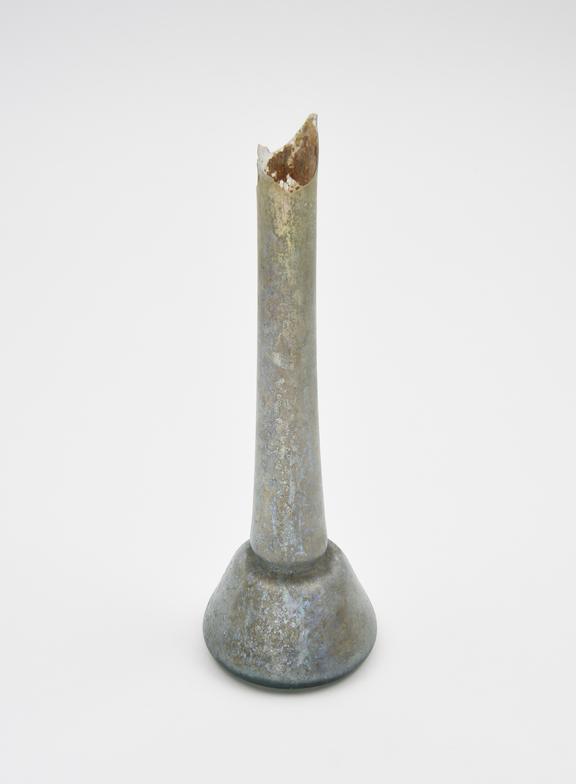 Glass unguent bottle, Roman, 151-300AD