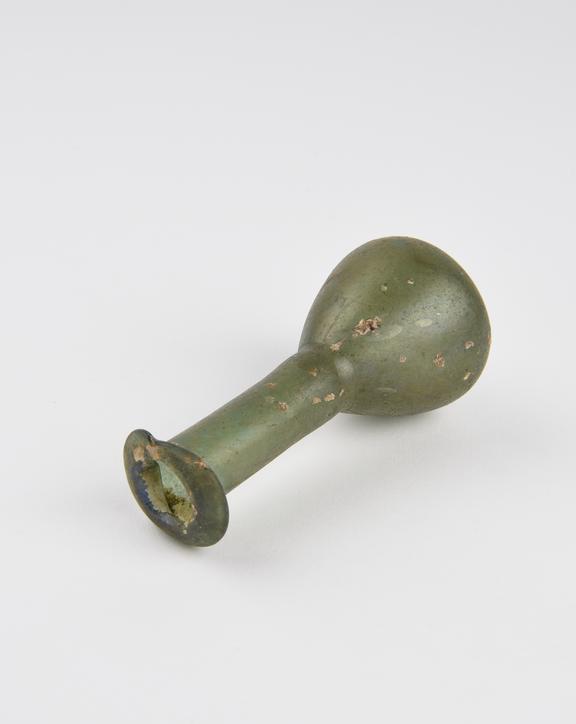 Glass unguent bottle, possibly from Egypt, Roman, 151-300AD