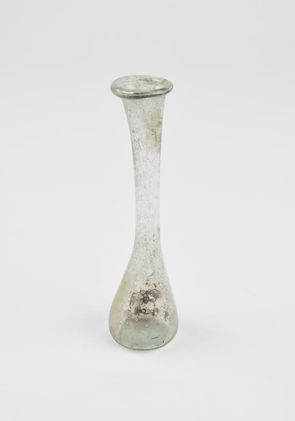 Glass unguent bottle, Roman, 151-300AD