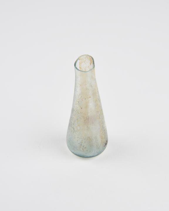 Glass unguent bottle, Roman, 151-300AD