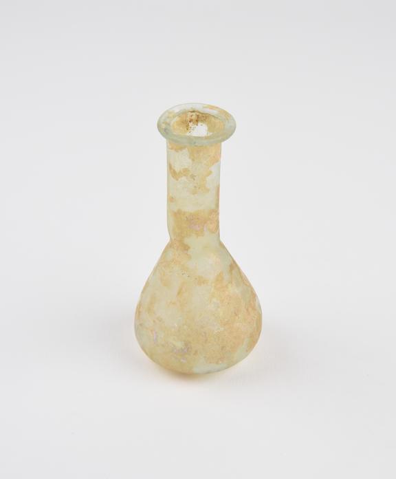 Glass unguent bottle, Roman, 151-300AD