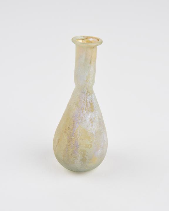 Glass unguent bottle, Roman, 151-300AD