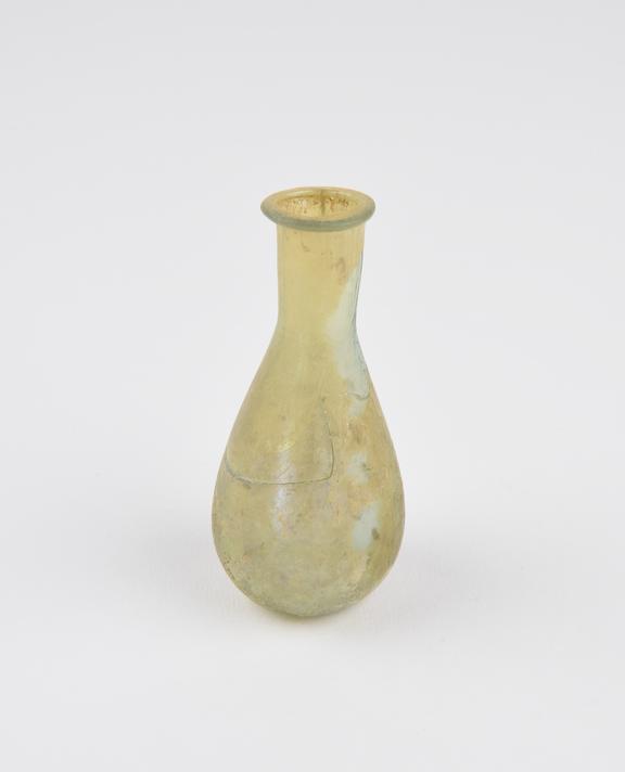 Glass unguent bottle, Roman, 151-300AD