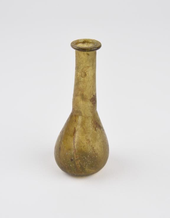 Glass unguent bottle, Roman, 151-300Ad