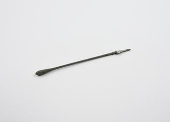 Combined spatula and olive-ended probe