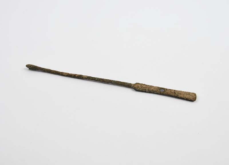 Combined spatula and olive ended probe, bronze, Roman