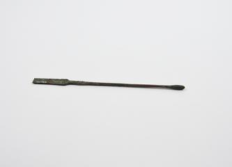 Combined spatula and olive-ended probe