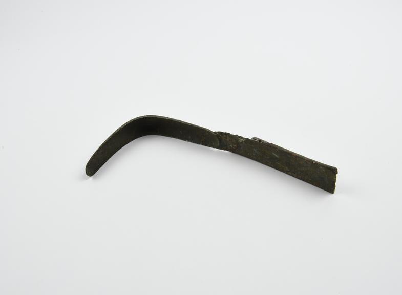 Strigil, bronze, perhaps Roman