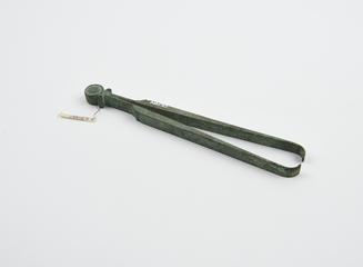 Forceps, bronze, with toothed jaws