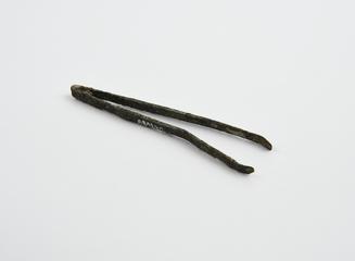 Forceps, bronze, encrusted, Roman(?), 199BC-500AD