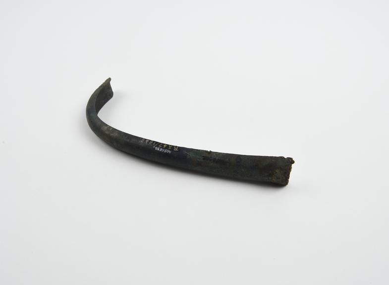 Curved bronze strigil, handle missing, Roman, 1-400AD