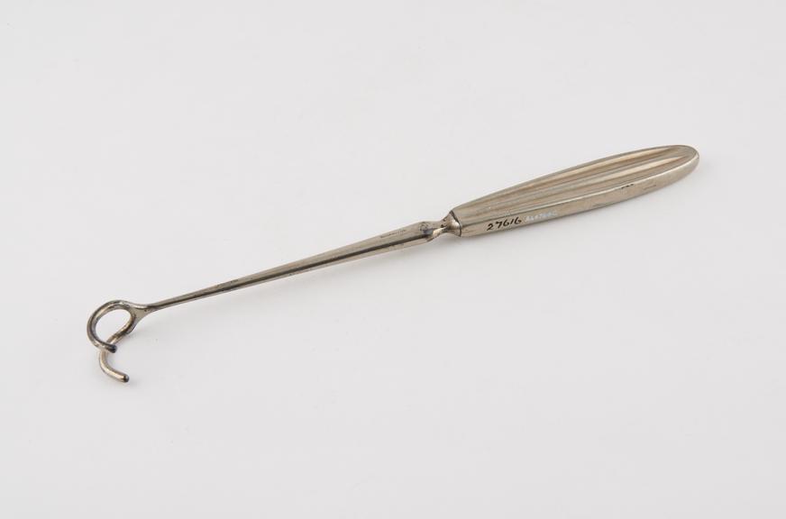 Retractor, steel, nickel plated, by Mayer and Meltzer of London