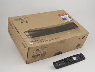 original packaging for YouView set top television box, 2010-2013