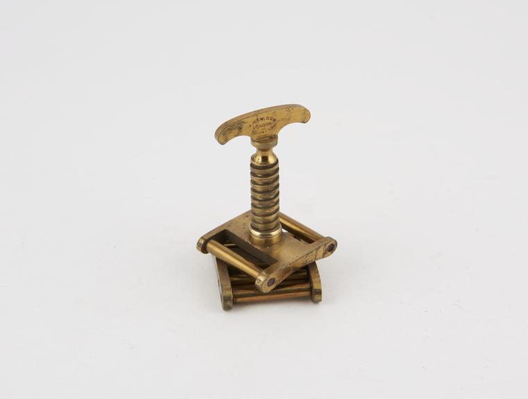 Petit's screw tourniquets, brass plated only, by S