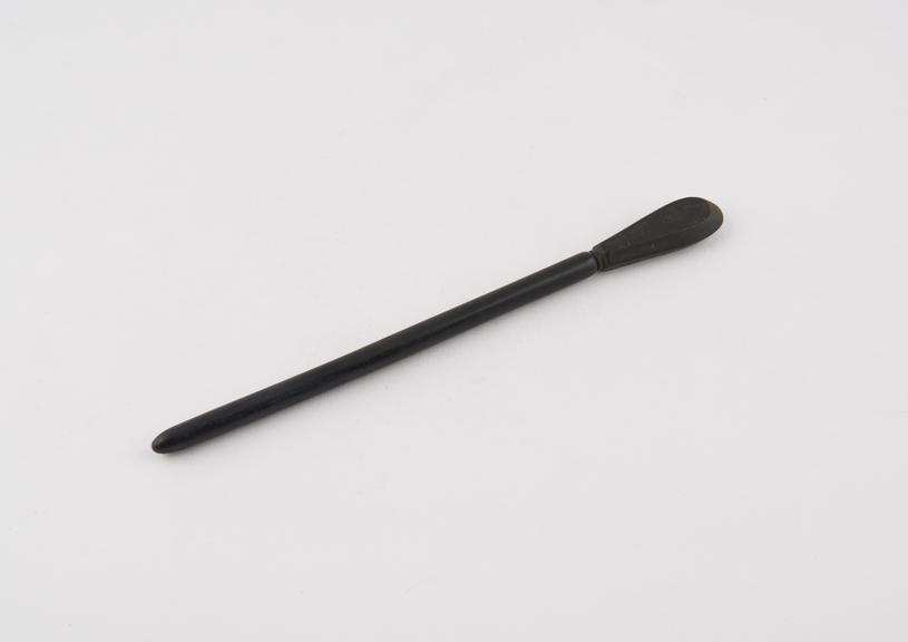 Dilator, uterine, vulcanite shaft, wooden handle