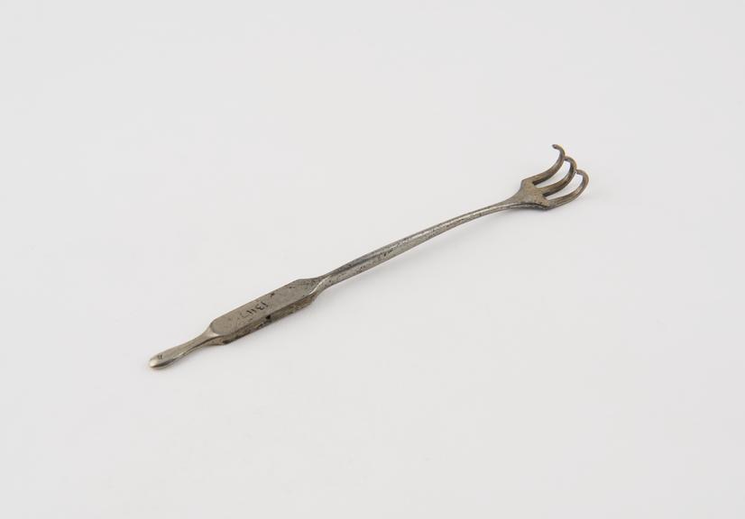 Retractor, nickel plated steel, probably English, 1880-1910