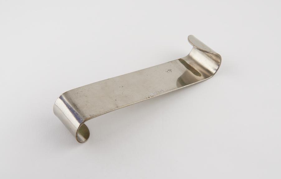 Retractor, steel, nickel-plated, by Staniforth of Cardiff