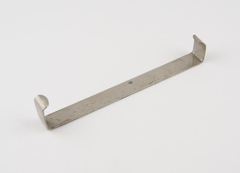 Retractor, metal, nickel-plated, 19th century