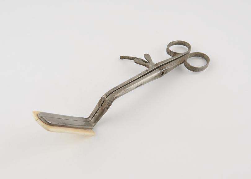 Sydney Jones' haemorrhoidal clamp, steel and ivory, 1880-1920