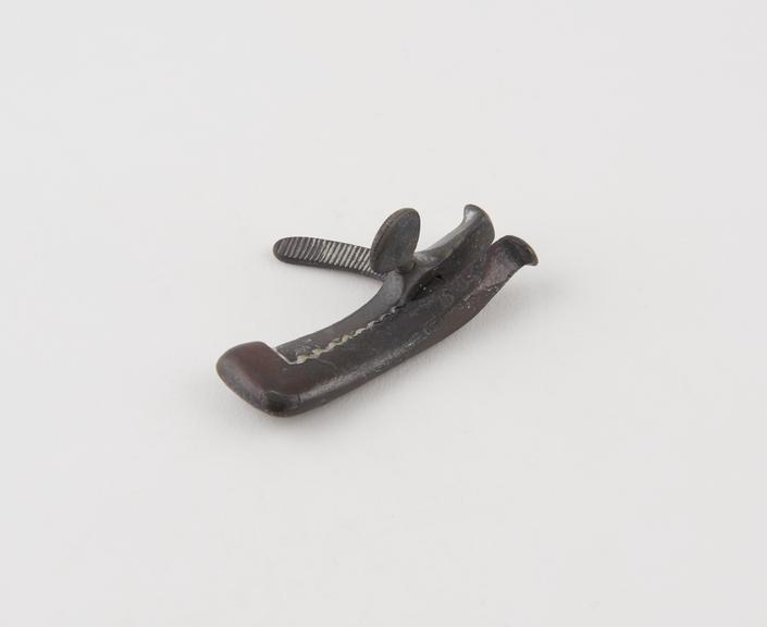 Spencer Wells ovariotomy clamp, metal, English, c. 1880