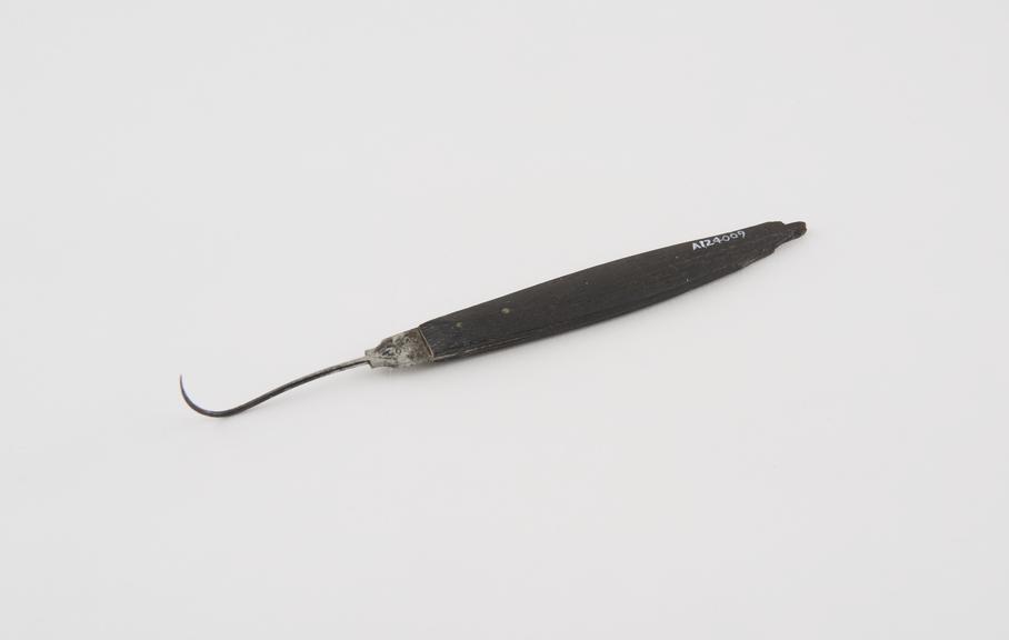 Hook, steel and ebony, by S. Maw of London, 1828-1860