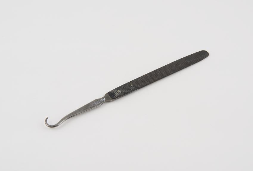 Hook, blunt, steel and ebony, by Hawksley of London