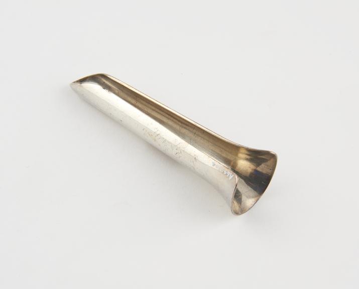 Rectal speculum, metal, electro-plated, possibly French