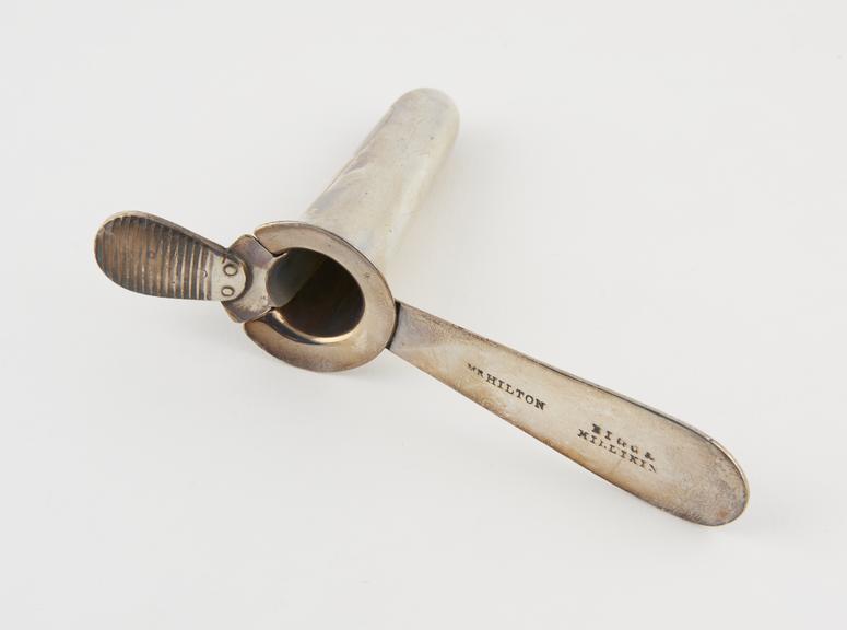 Rectal speculum, Hilton, metal, electro-plated