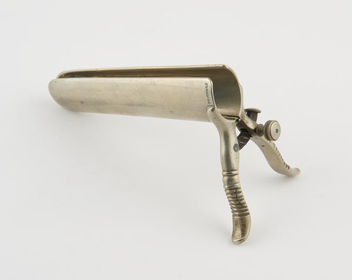 Rectal speculum, metal, nickel plated, by Charriere of Paris