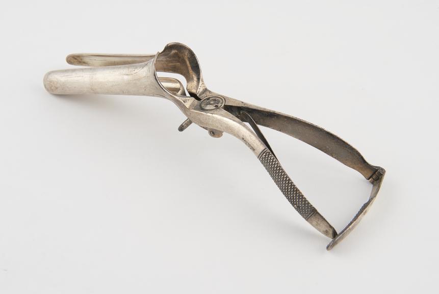 Rectal speculum, Lane, metal, electro plated, possibly English