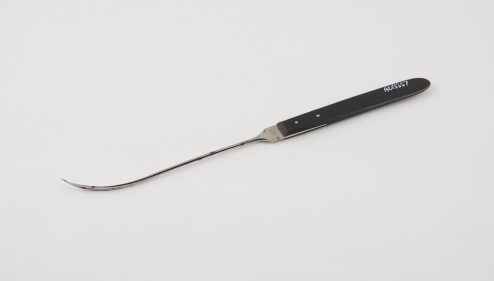 Suture needle, steel and ebony, by J