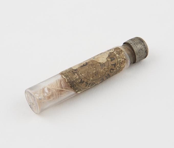 Phial containing silk suture, English(?), 1901-1930