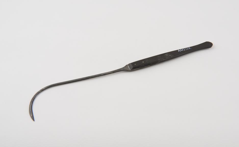 Suture needle, steel and ebony, by Weiss of London, 19th century