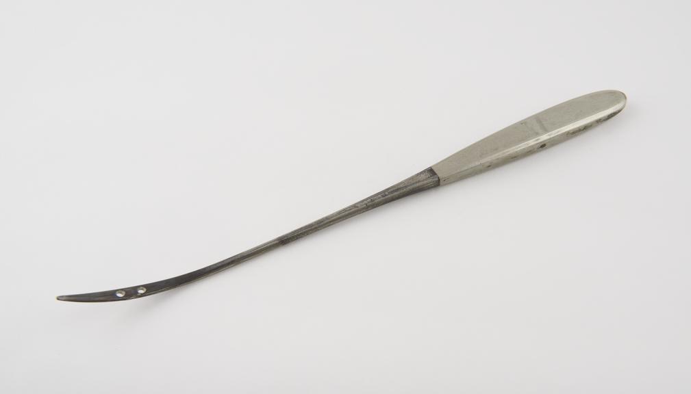 Spencer Wells pedicle needle, steel, handle more recent