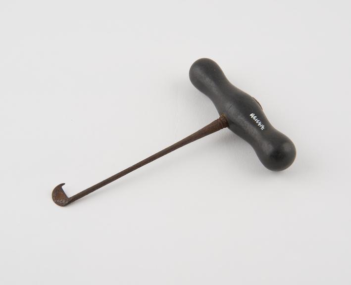 Hook, steel and ebony, 19th century