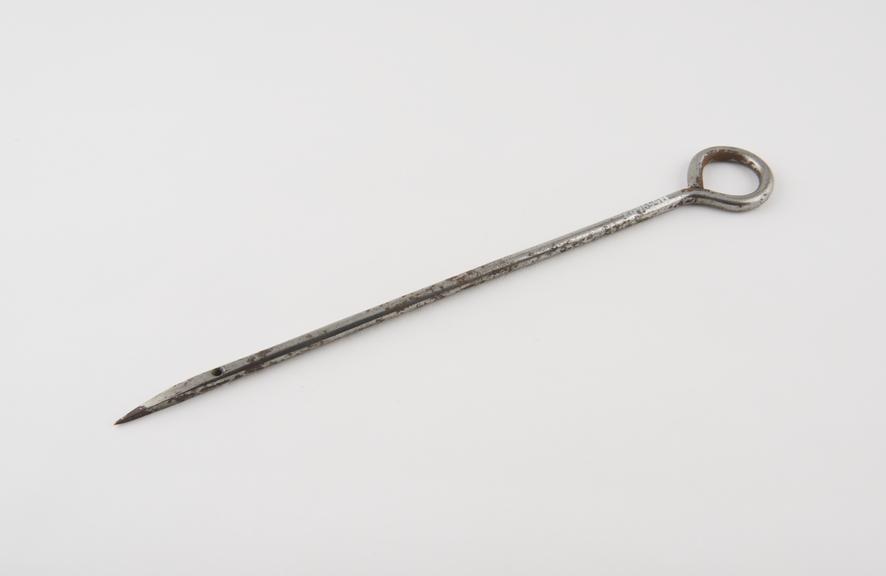 COpy of steel needle, original described by Pare, 16th century