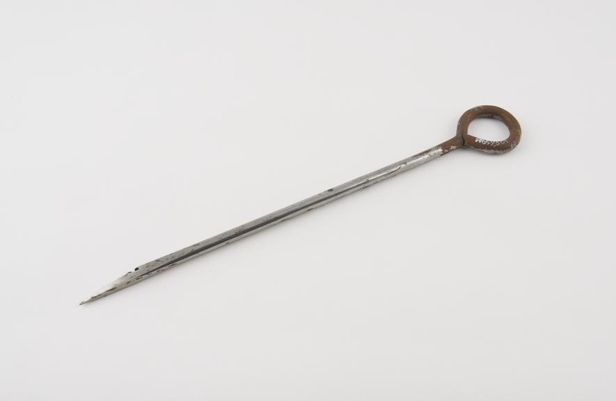 Copy of steel needle, original described by Pare, 16th century