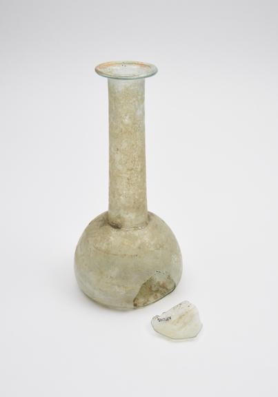 Glass unguent bottle, Roman, 151-300AD