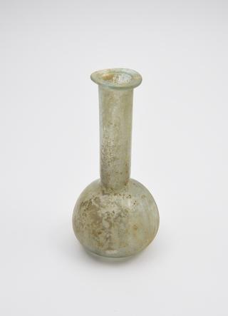 Glass unguent bottle, Roman, 151 to 300 AD