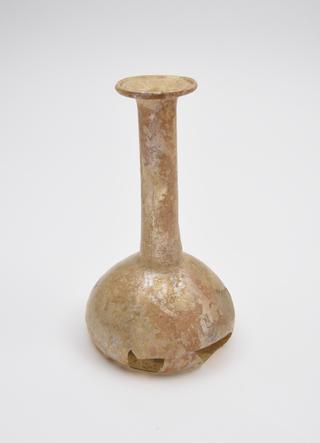 Glass unguent bottle, Roman, 151-300AD